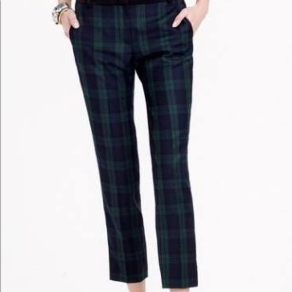 J. Crew Pants - NWT J. Crew Cameron Tuxedo Pants in Black-watch Plaid Size 0